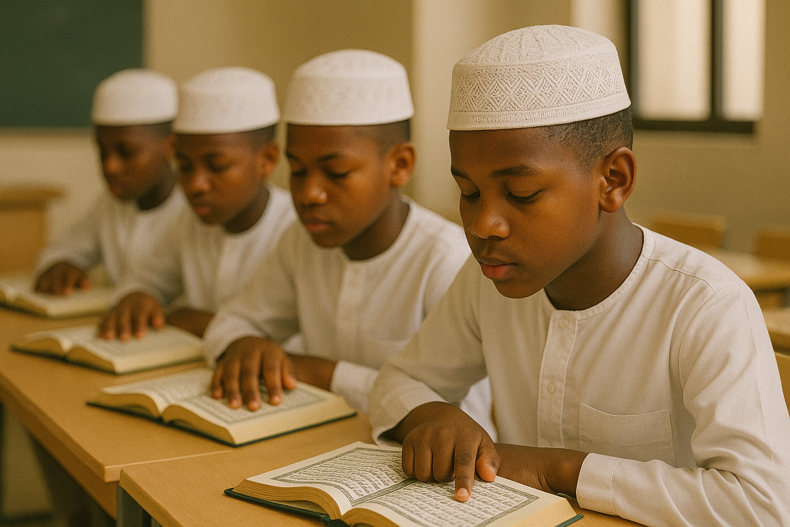 Students focused in classroom